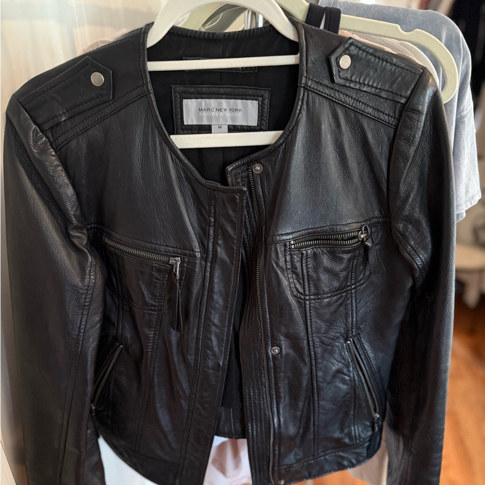 Marc New York Black Leather Outerwear